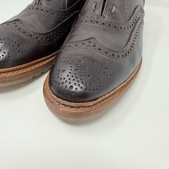 New Allen Edmonds McTavish Lugged Wingtip Oxford Shoes Brown Sz 9.5 - Picture 8 of 14